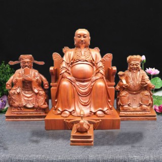 佛丰 木雕财福神像