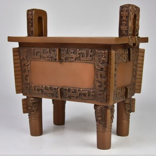 司母戊鼎摆件紫铜工艺品招财聚财家居风水仿古青铜器店铺开业礼品 