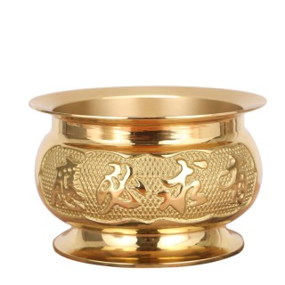 供佛香炉佛字心经炉佛堂供奉香薰炉香插立香盘香炉黄铜