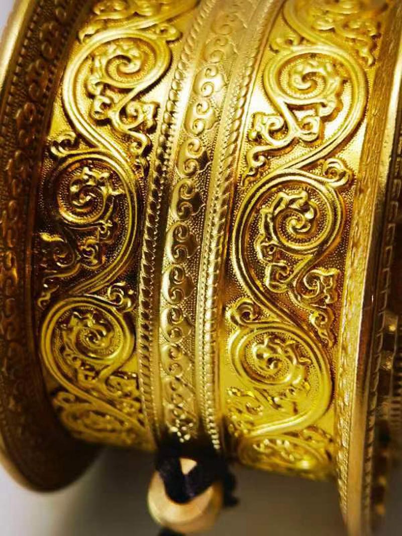 西藏藏式转经桶小号转经轮手摇转经筒家用六字真言双轴