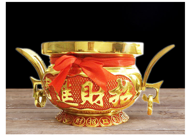 炫鑫佛艺 香炉家用铜合金招财插香香炉公司供关公招财香炉