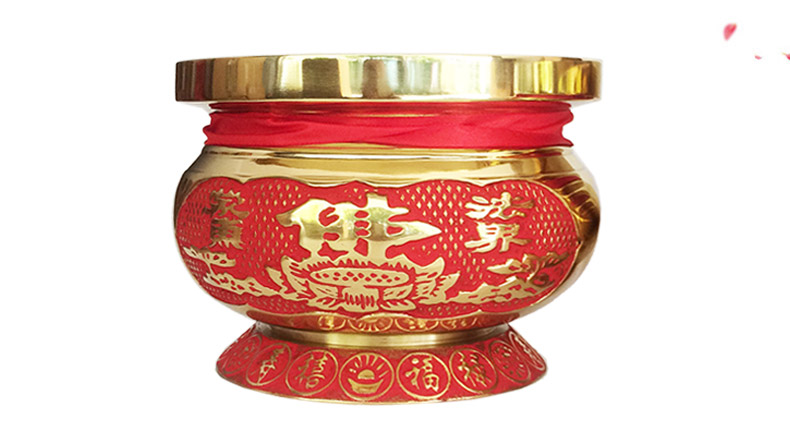 炫鑫佛艺  纯铜合金香炉供佛香熏炉家用室内供奉供财神供关公供佛