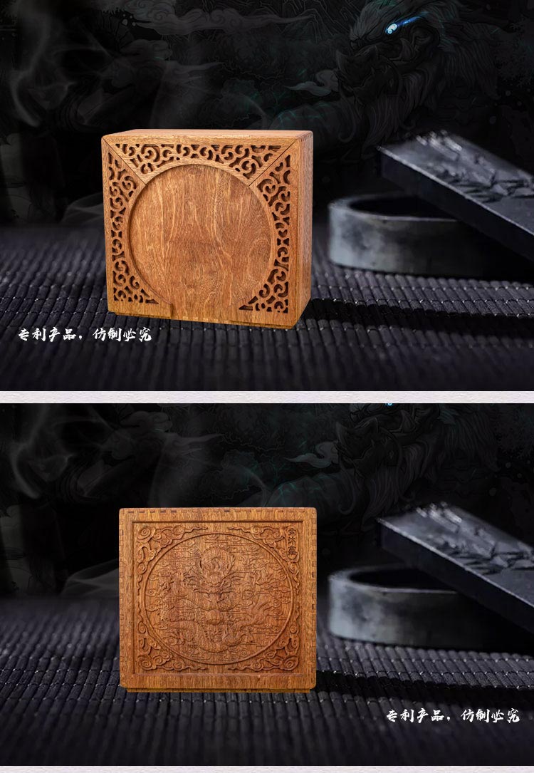 榄仁原木折叠便携开合佛龛无漆榫卯神龛牌位佛像水盏酥油灯供桌