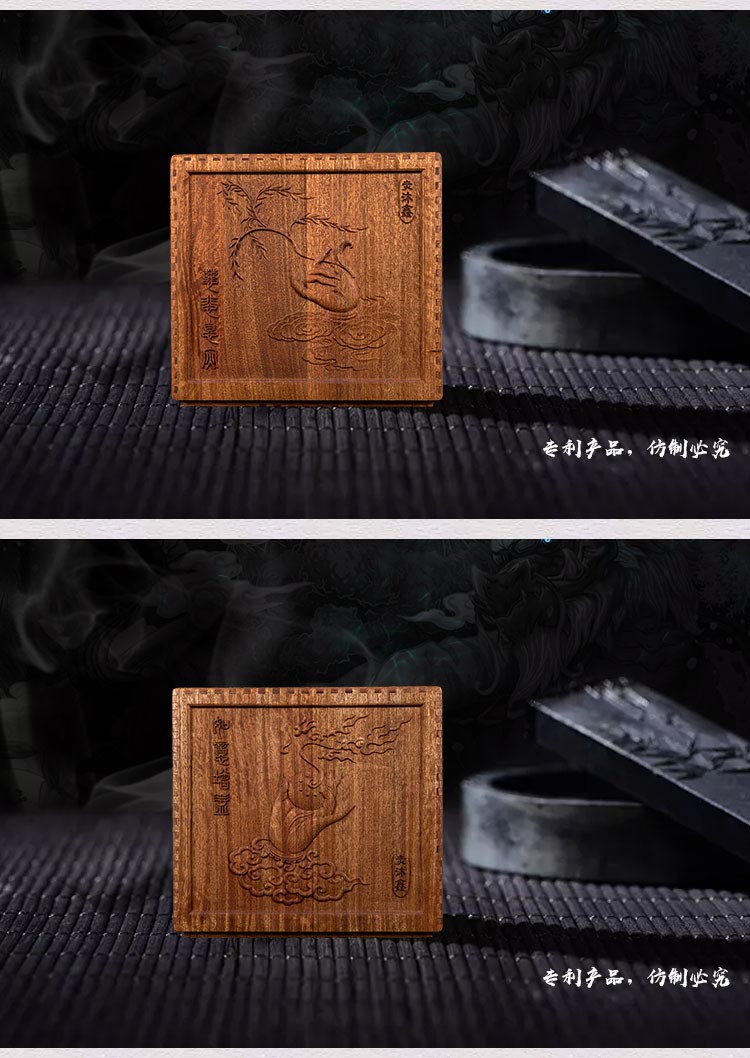 榄仁原木折叠便携开合佛龛无漆榫卯神龛牌位佛像水盏酥油灯供桌