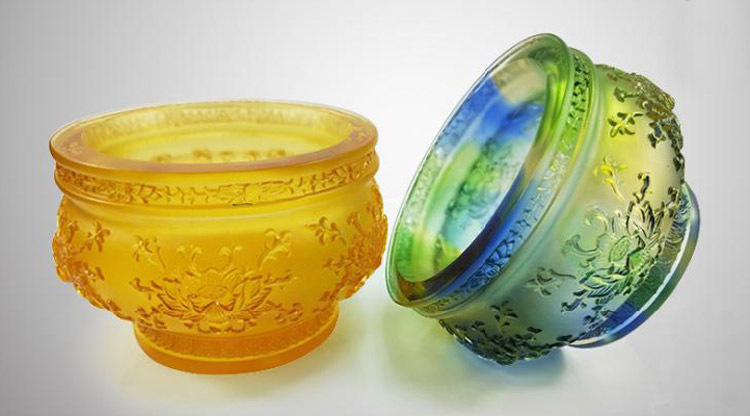 锋明琉璃  净莲香炉