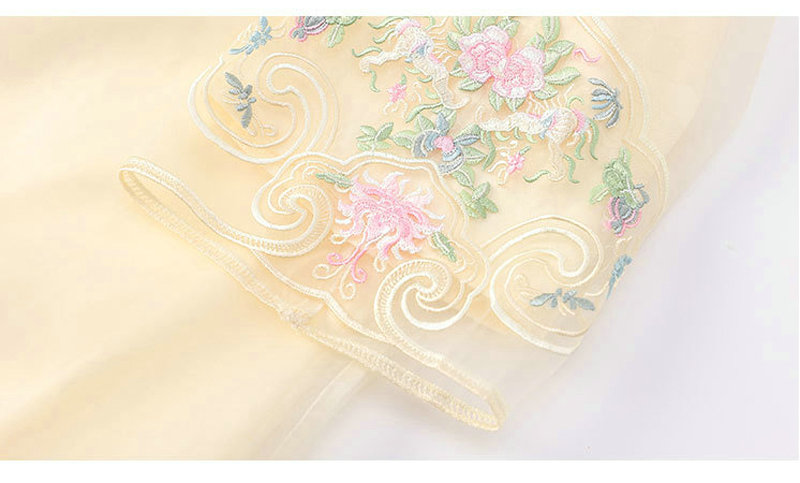 中式女装国潮刺绣复古宽松飘逸大摆裙