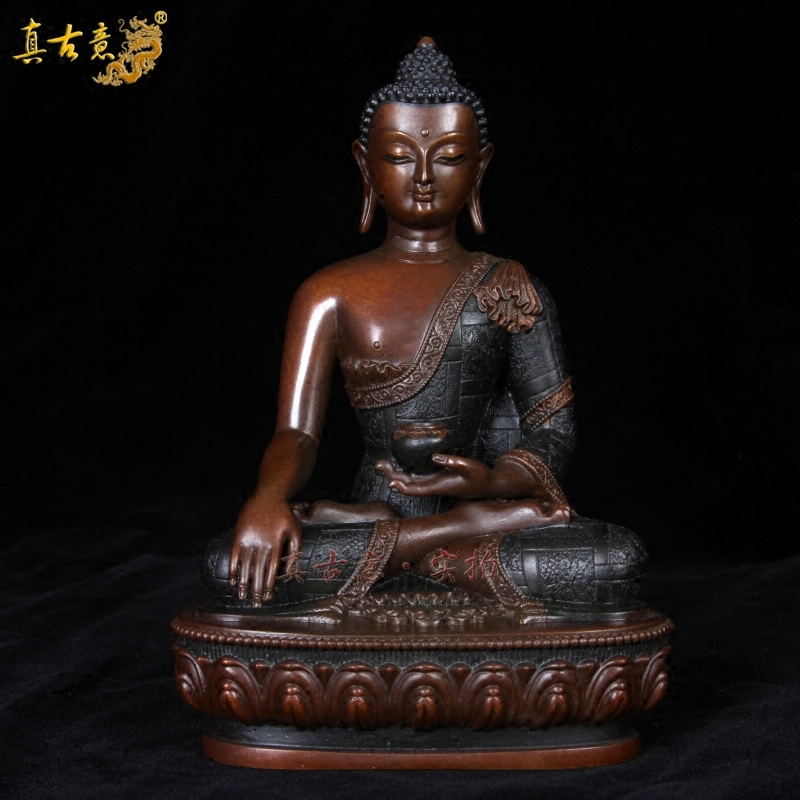 纯铜三宝佛摆件密宗铜释迦牟尼佛药师佛阿弥陀佛三世佛尼泊尔佛像 