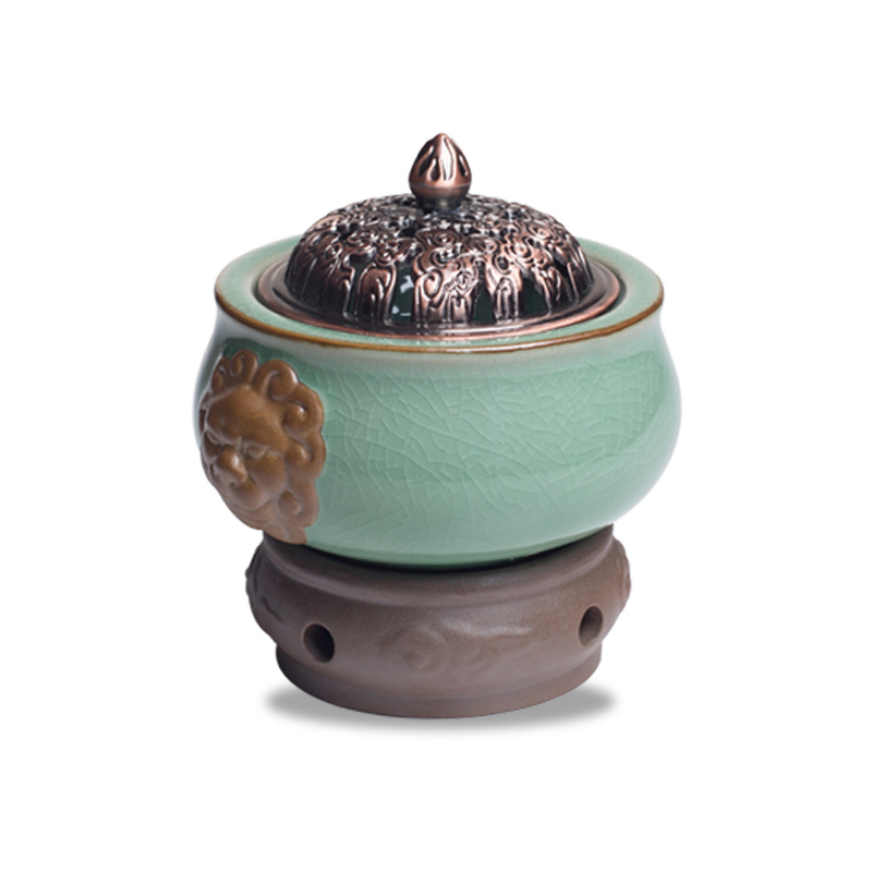 定时调温电子熏香炉陶瓷精油灯木屑粉醋家用室内插电檀沉小品香炉 