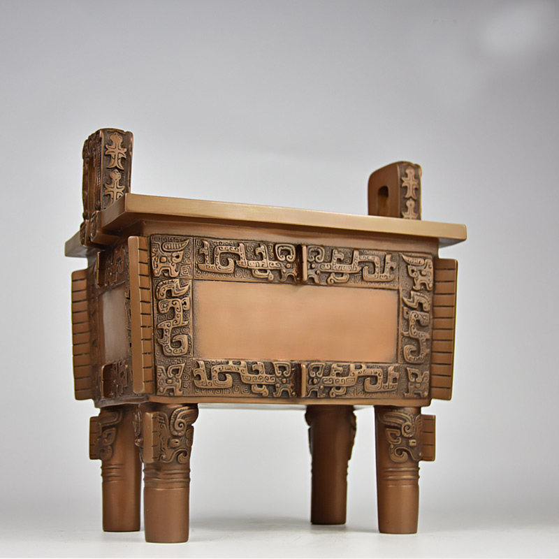 司母戊鼎摆件紫铜工艺品招财聚财家居风水仿古青铜器店铺开业礼品 