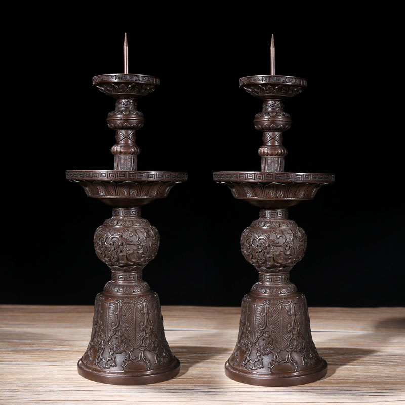 五供佛具 香炉花瓶烛台 佛教用品佛前供奉家居摆件 