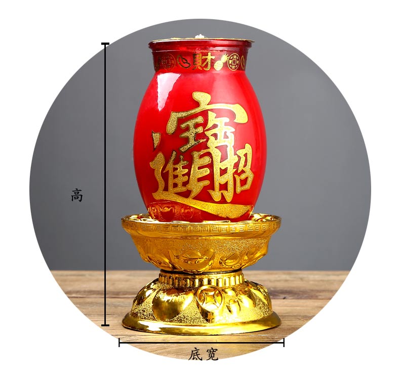 招财酥油灯 供佛长明灯 3天斗烛蜡烛台酥油灯座家用批发