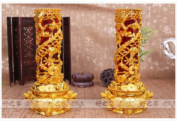 防风耐高温玻璃杯双龙水晶酥油蜡烛超档次送礼供佛佛堂拜佛大号 