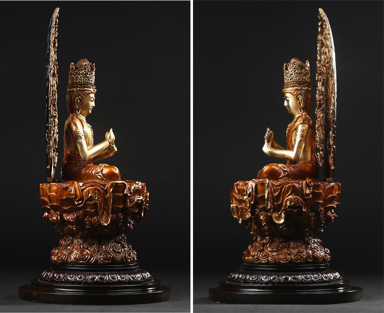 纯铜大日如来佛像摆件佛祖佛像家居工艺品佛堂摆设本命佛 