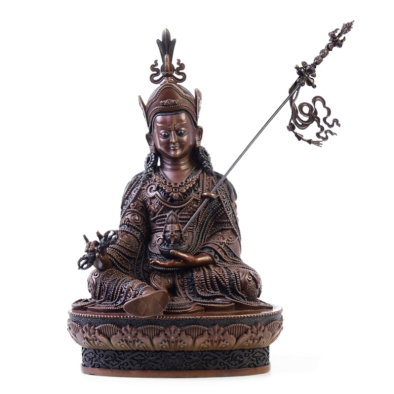 莲花生大士佛像 莲花生大师佛像摆件尼泊尔工艺密宗藏传 