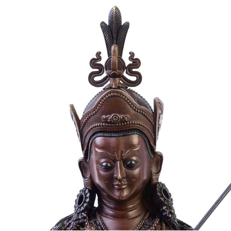 莲花生大士佛像 莲花生大师佛像摆件尼泊尔工艺密宗藏传 