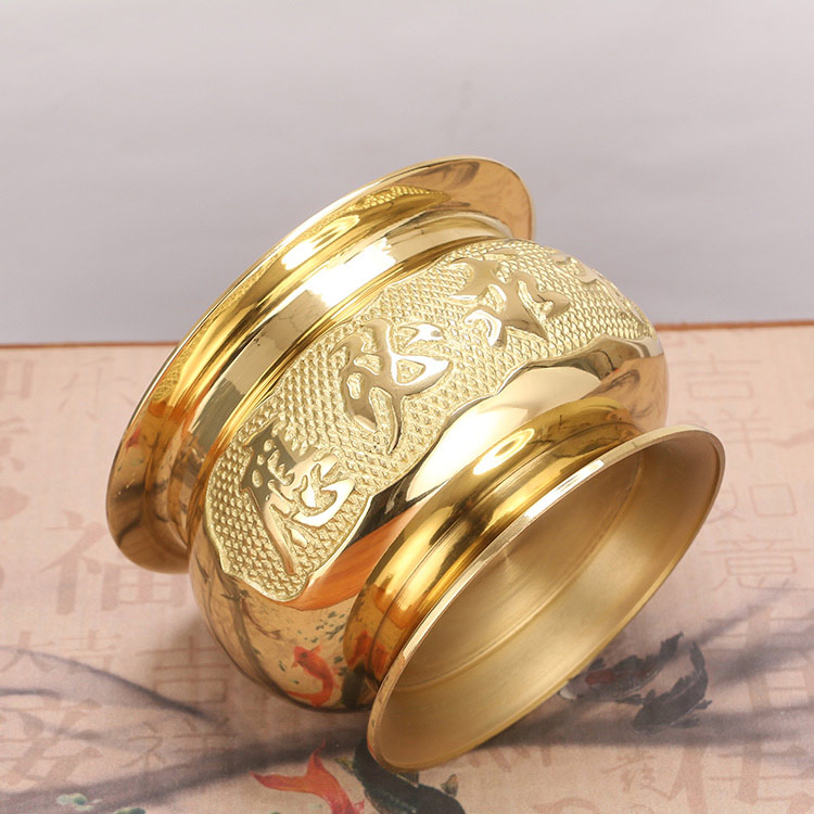 供佛香炉佛字心经炉佛堂供奉香薰炉香插立香盘香炉黄铜