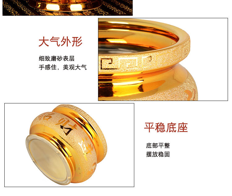 金色陶瓷香炉摆件大号烧香炉熏香炉家用居室用财神供奉