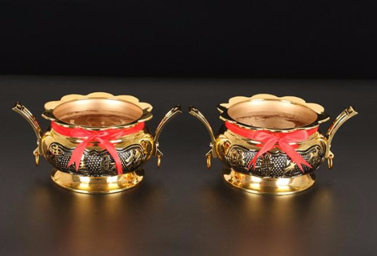 供佛香炉 佛堂供奉香薰炉 线香 立香铜香炉 家居工艺摆件 