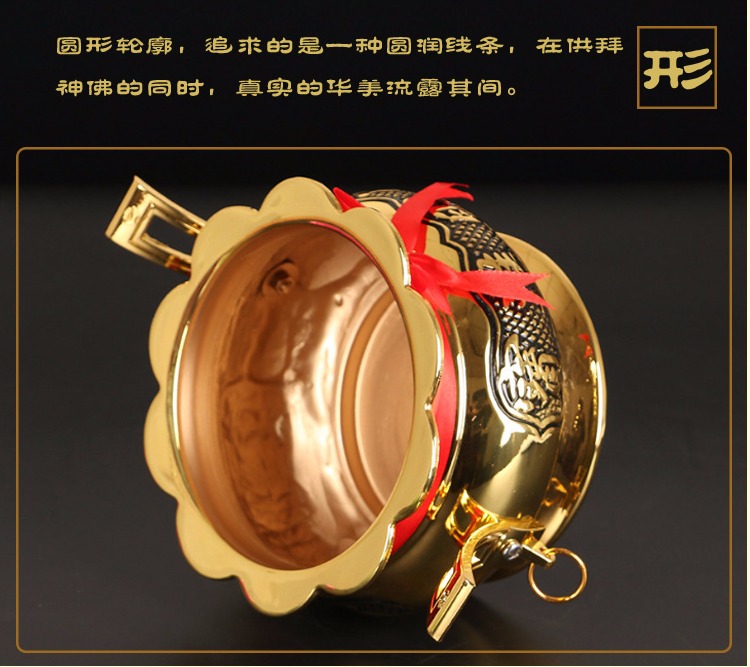 供佛香炉 佛堂供奉香薰炉 线香 立香铜香炉 家居工艺摆件 