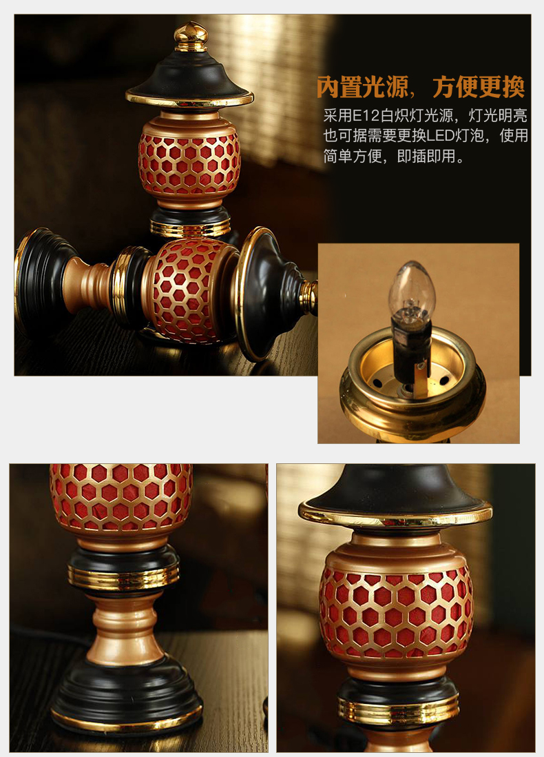 佛堂供灯佛灯财神灯电烛长明灯台湾古铜红色神射灯宫灯关公灯 