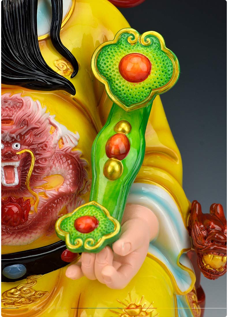  陶瓷文财神爷佛像供奉摆件店铺开业礼品/五彩财神爷