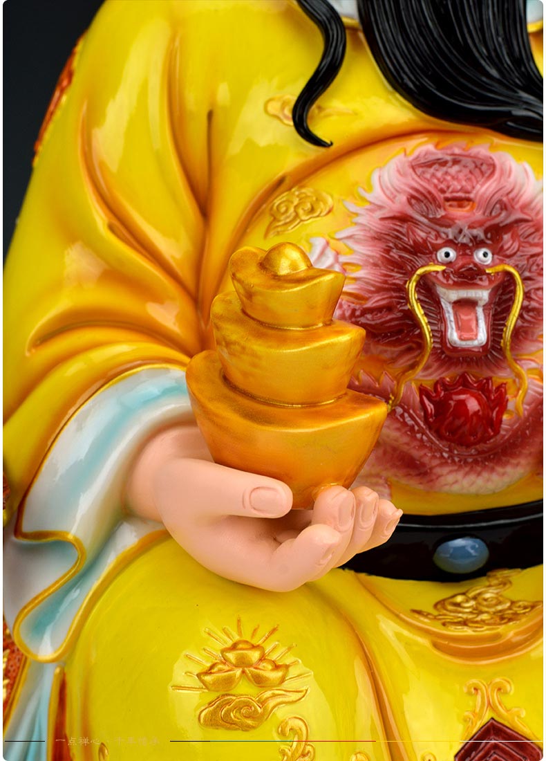  陶瓷文财神爷佛像供奉摆件店铺开业礼品/五彩财神爷