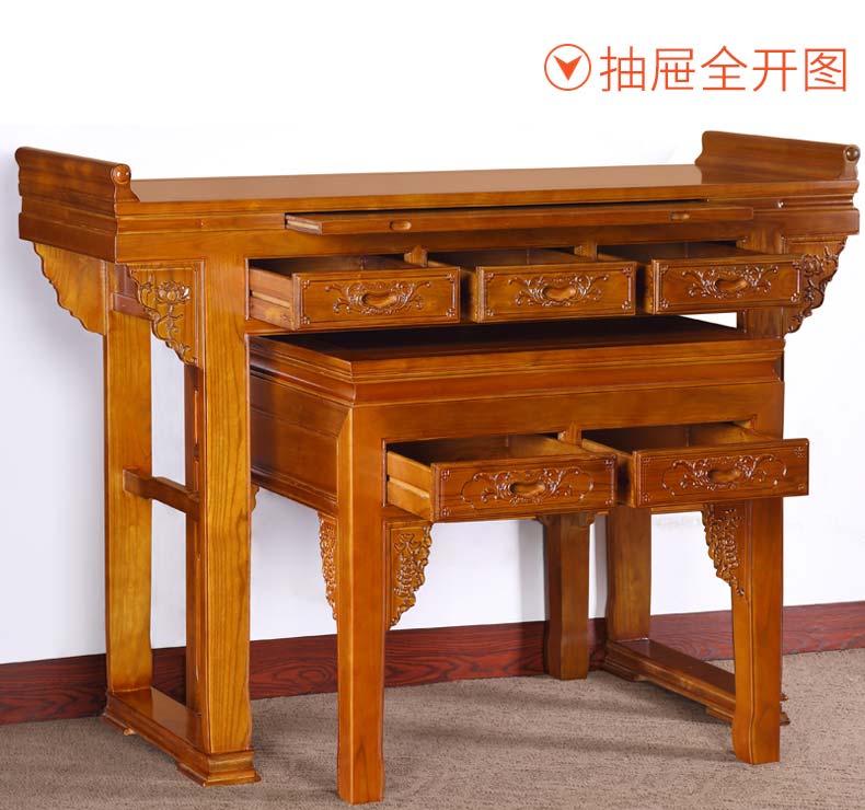 佛桌供台实木财神爷供奉桌佛堂用桌供奉台现代简约供桌佛台家用 