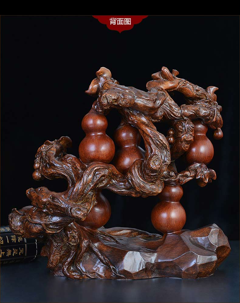 招财葫芦摆件客厅新中式家居酒柜装饰品博古架玄关工艺品创意摆设 