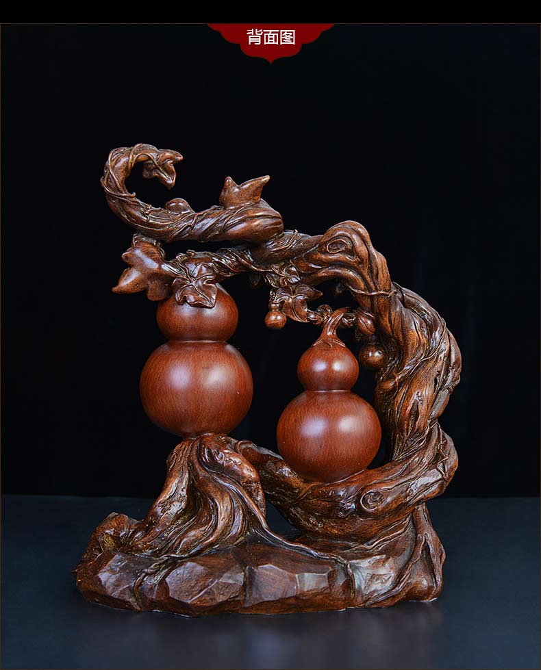 招财葫芦摆件客厅新中式家居酒柜装饰品博古架玄关工艺品创意摆设 