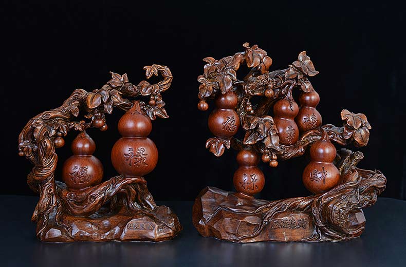 招财葫芦摆件客厅新中式家居酒柜装饰品博古架玄关工艺品创意摆设 