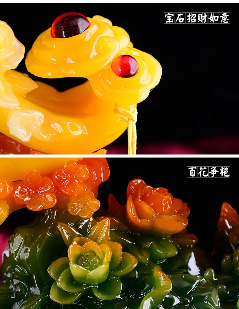 玉如意摆件乔迁新居礼品客厅酒柜装饰品摆件博古架玄关电视柜新房 