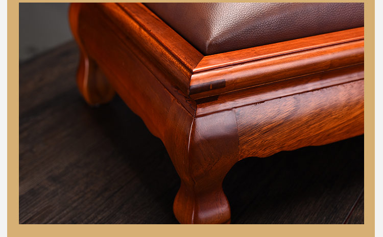 高档实木磕头四角大拜垫拜佛垫打坐蒲团拜凳顺滑加厚供佛跪垫家用 