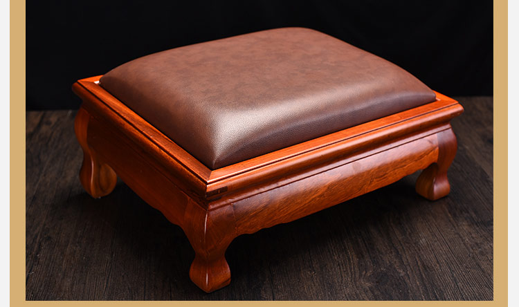 高档实木磕头四角大拜垫拜佛垫打坐蒲团拜凳顺滑加厚供佛跪垫家用 