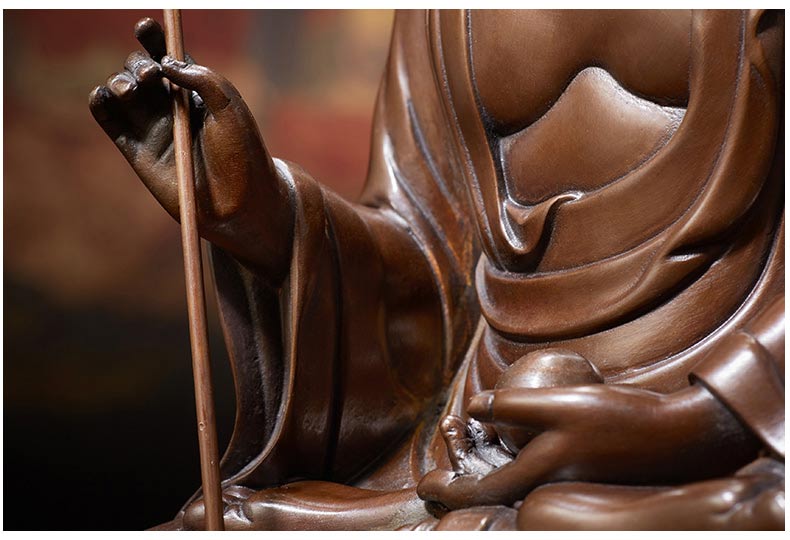 纯铜佛像 地藏王菩萨 娑婆三圣地藏菩萨佛像摆件 