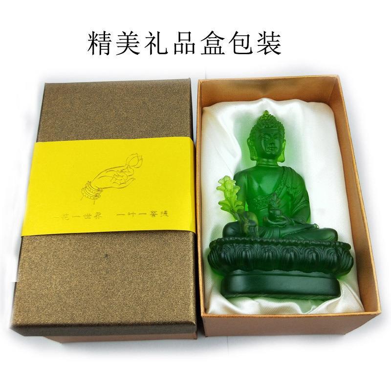 寺庙摆件释迦牟尼佛万佛墙供奉5寸仿琉璃药师佛佛教用品琉璃佛像